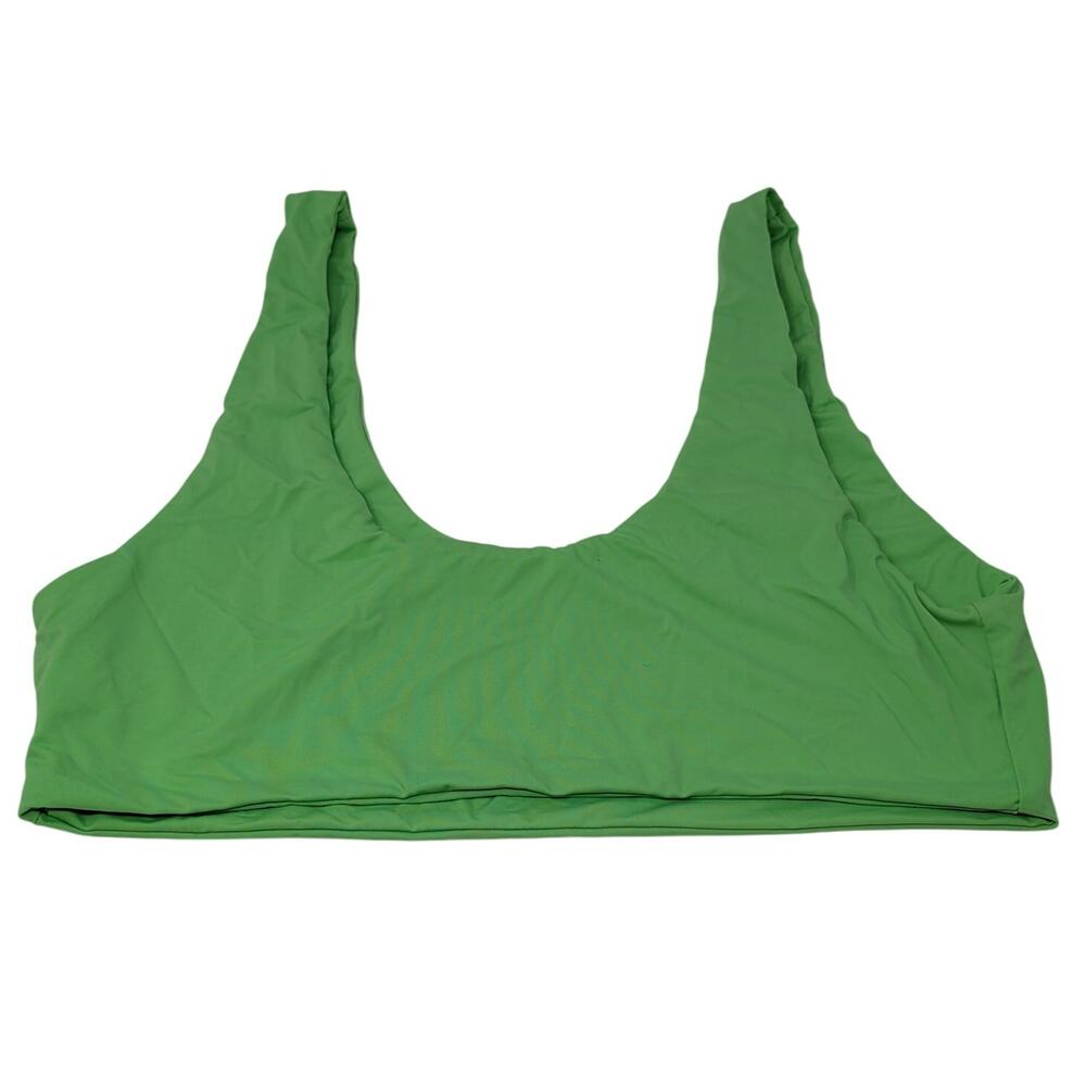 Danielle Guizio Bralette Bikini Top Bathing Suit Green Pullover Y2K Beach Summer
